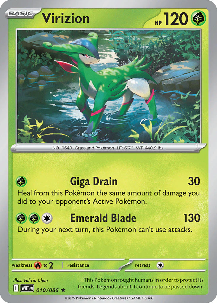 Virizion (Master Ball Pattern) - 010/086 (WHT) Rare