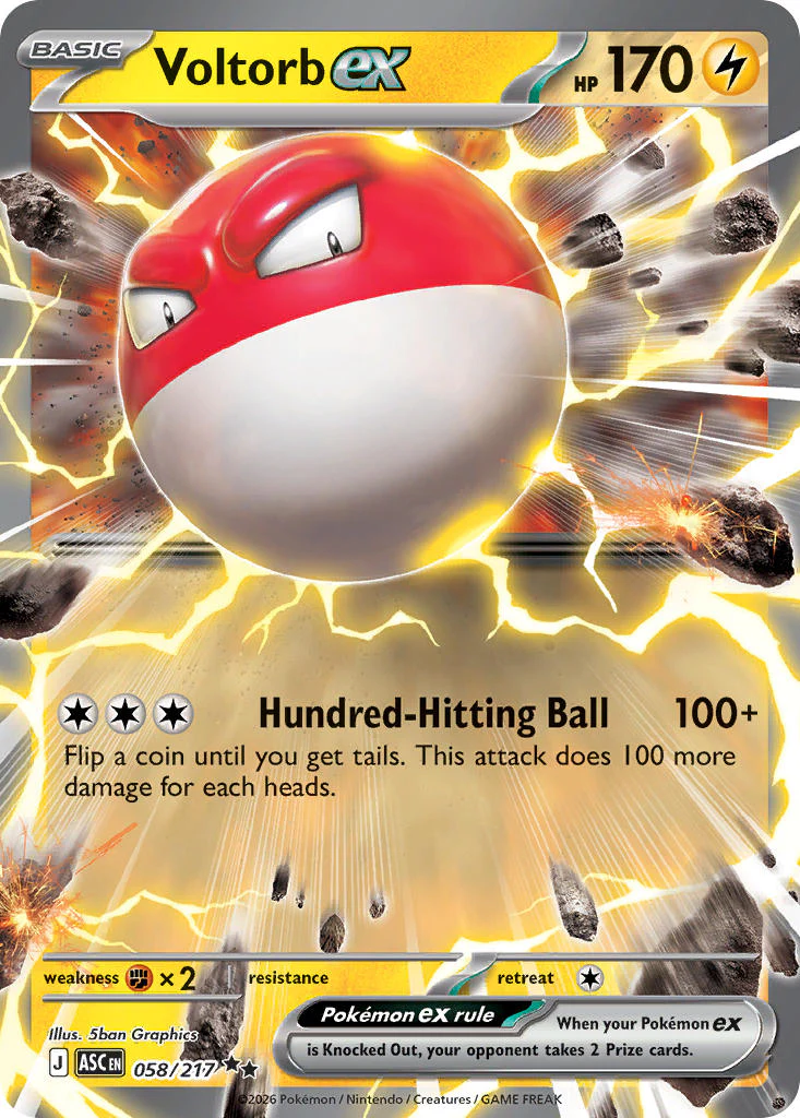 Voltorb ex - 058/217 (ASC) Double Rare