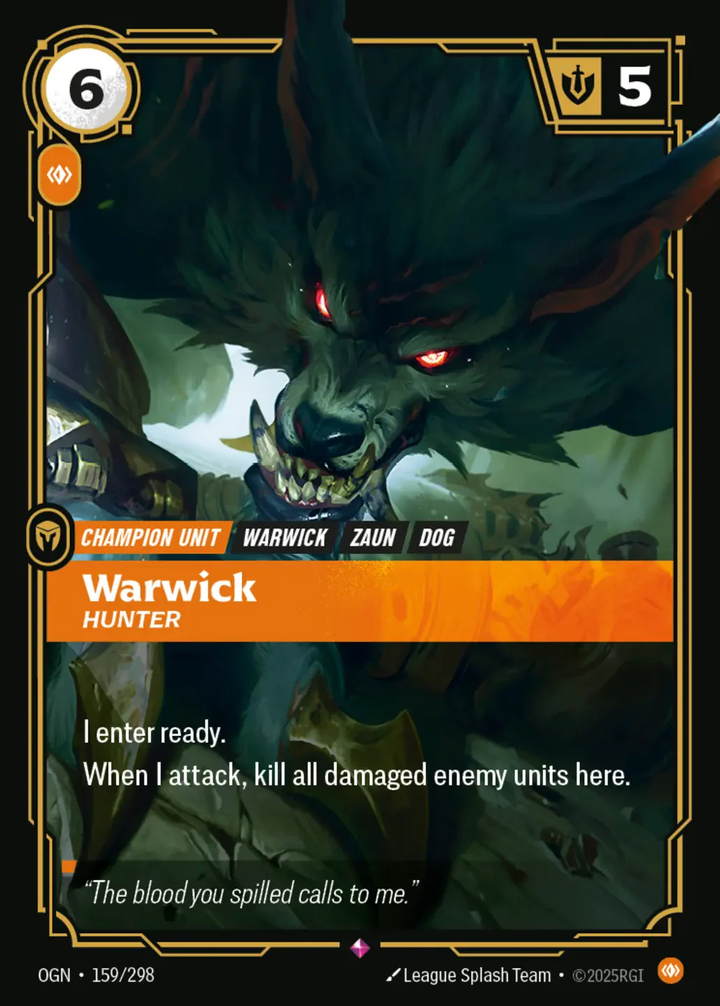 Warwick - Hunter - 159/298 (OGN) Rare