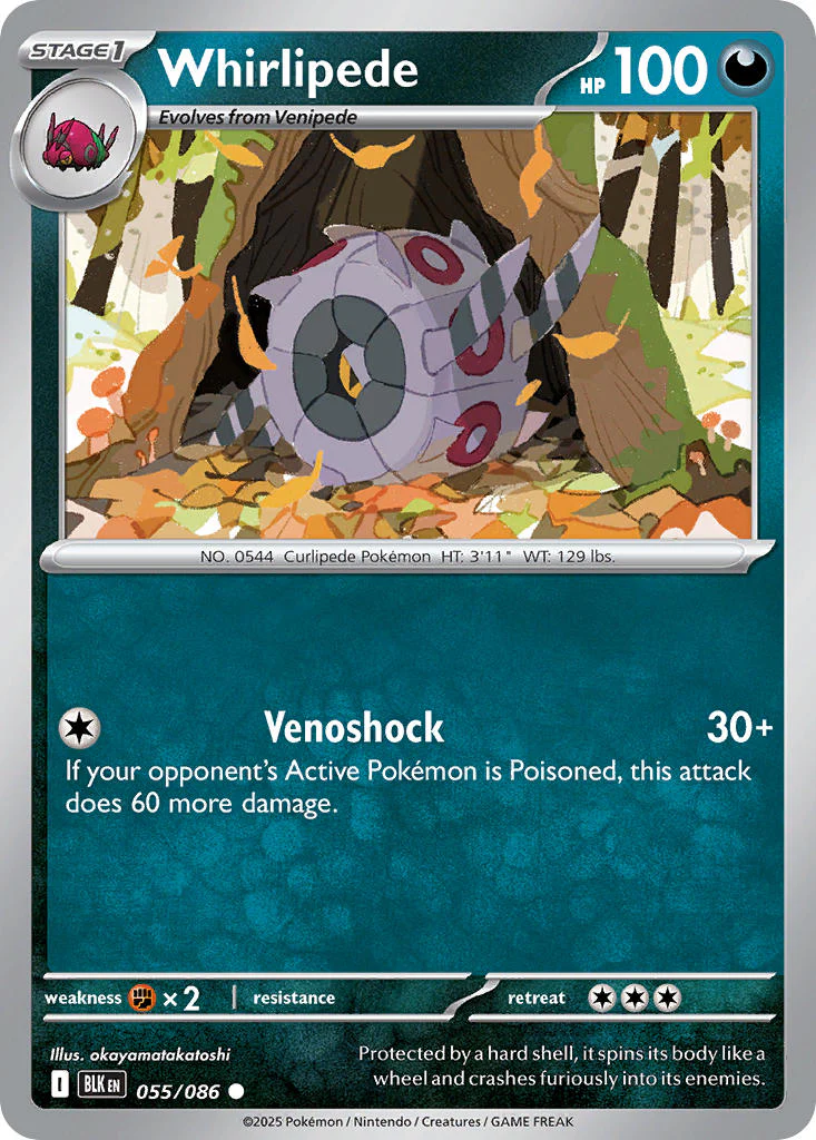 Whirlipede (Poke Ball Pattern) - 055/086 (BLK) Common