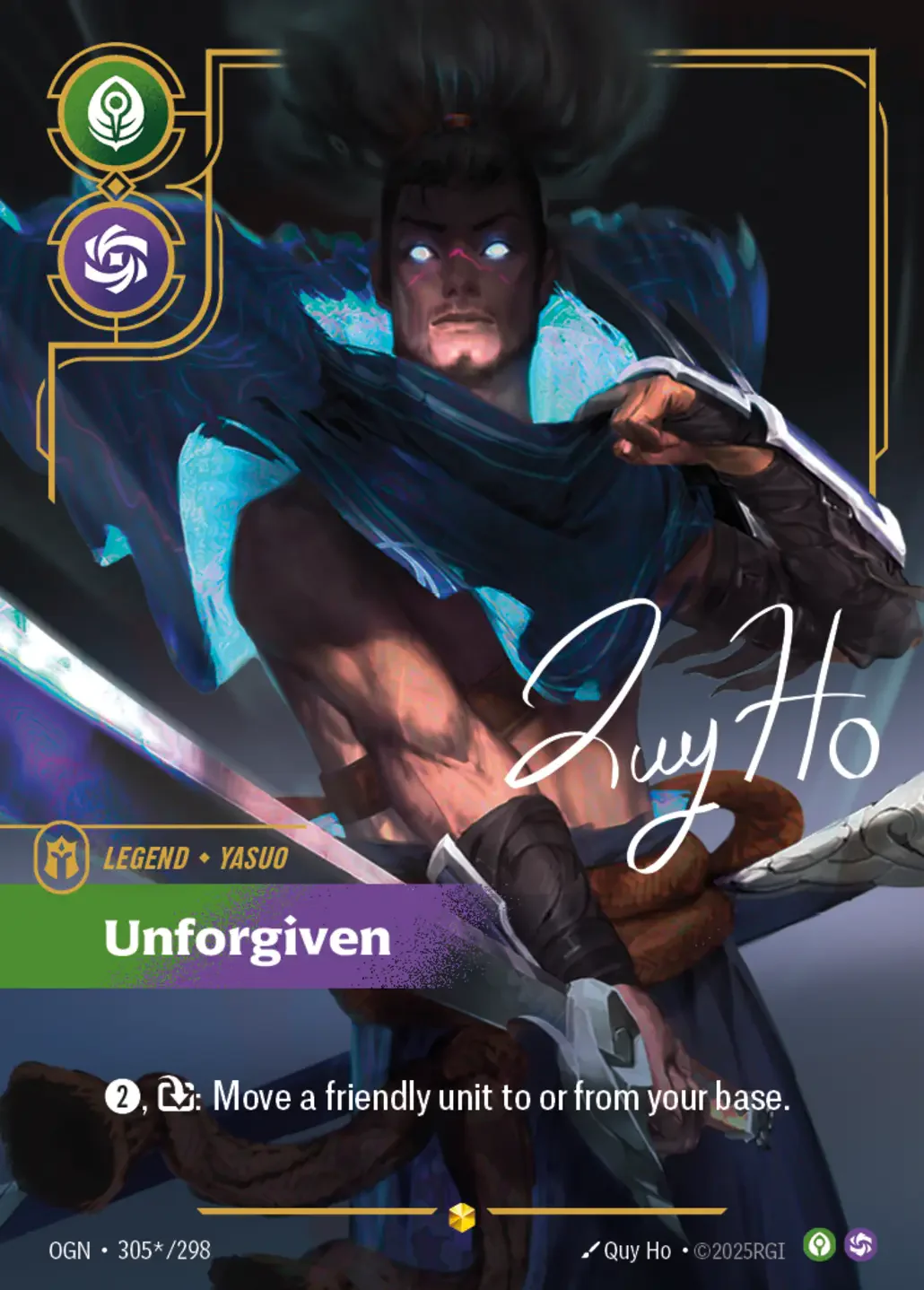 Yasuo - Unforgiven (Signature) - 305*/298 (OGN) Showcase