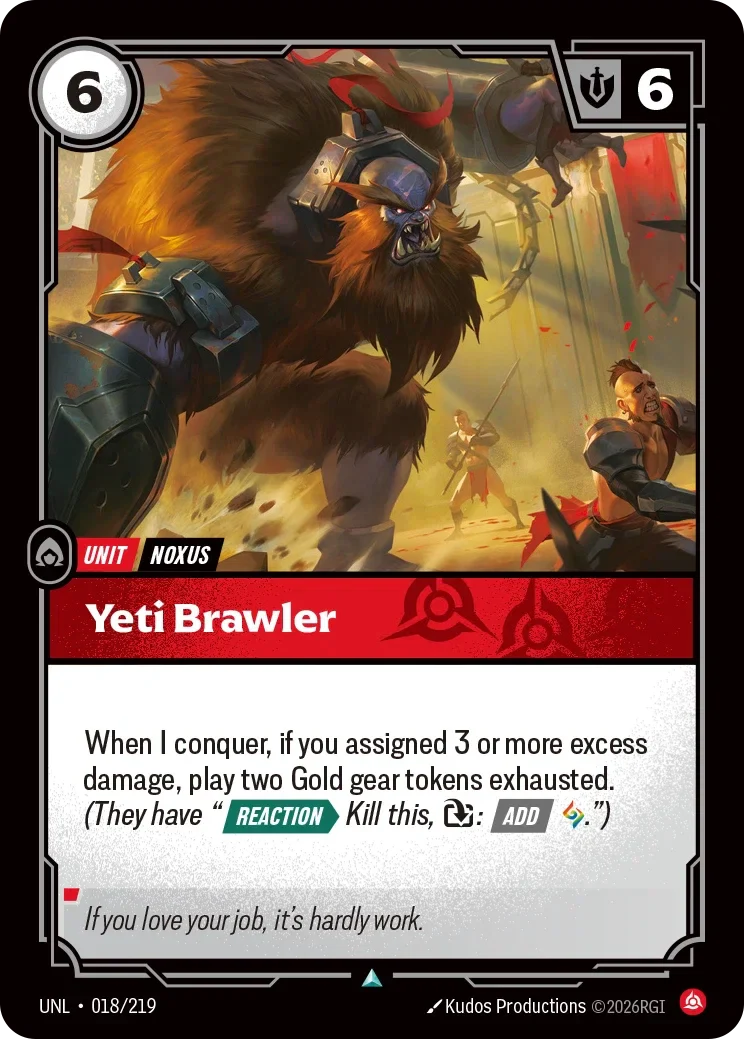 Yeti Brawler - 018/219 (UNL)  Uncommon