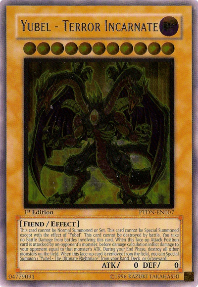 Yubel - Terror Incarnate (PTDN-EN007) Ultimate Rare - Heavy Play 1st Edition
