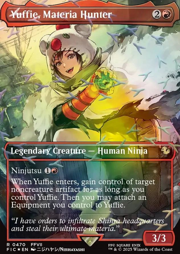 Yuffie, Materia Hunter [ #0470 Borderless Chocobo Track Foil ] (FIC-R)