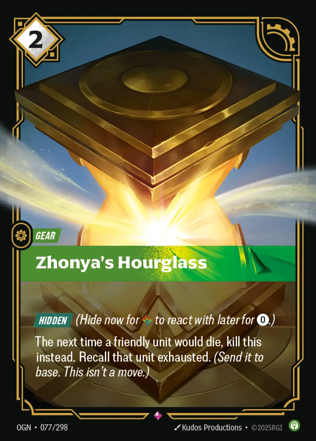 Zhonya's Hourglass - 077/298 (OGN) Rare