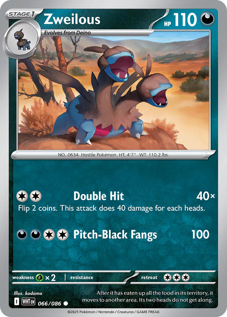 Zweilous (Master Ball Pattern) - 066/086 (WHT) Common